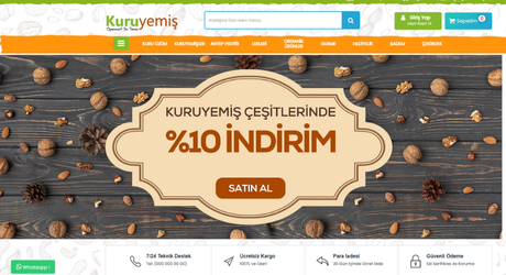 Kuruyemiş E-Ticaret Teması