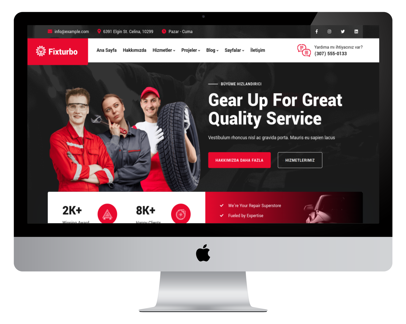 Lastik ve Oto Tamir Web Sitesi